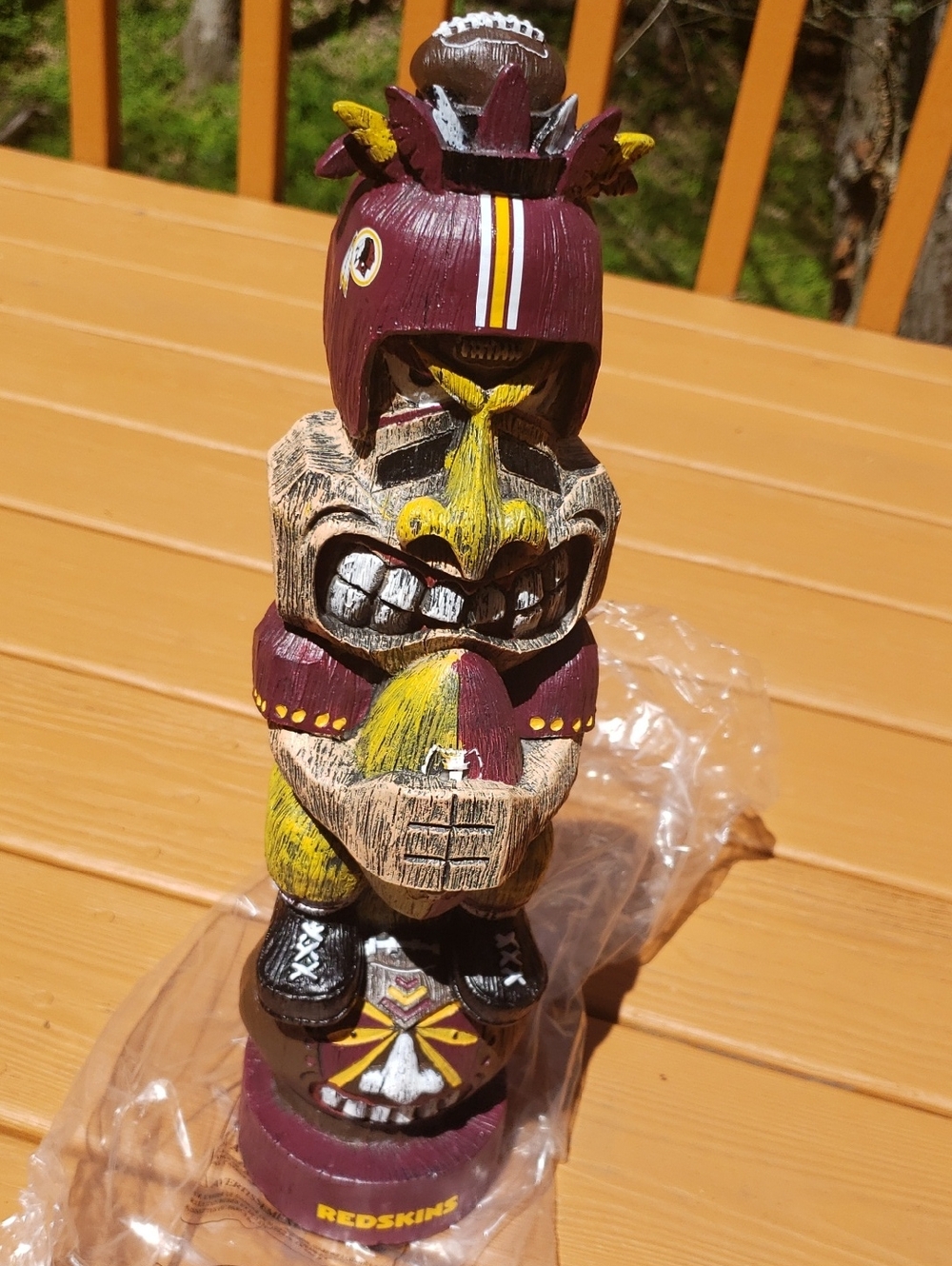 FOCO Washington REDSKIN Tiki Figure, Deccorative Tiki Figure, About 15"